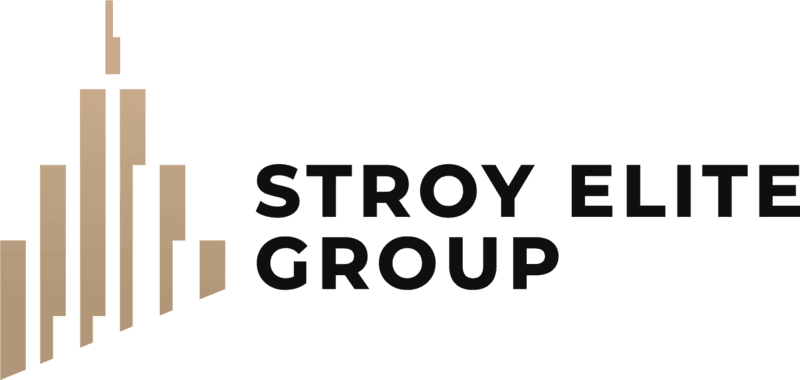 логотип компании StroyEliteGroup черный шрифт