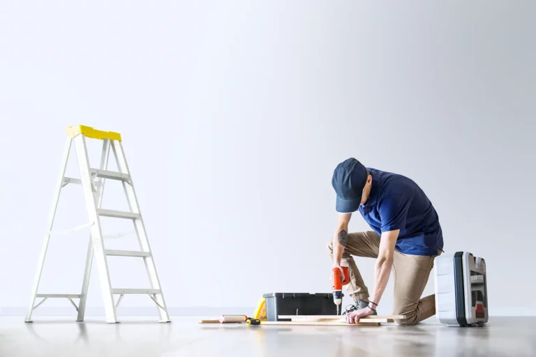 An employee begins a major renovation of an apartment